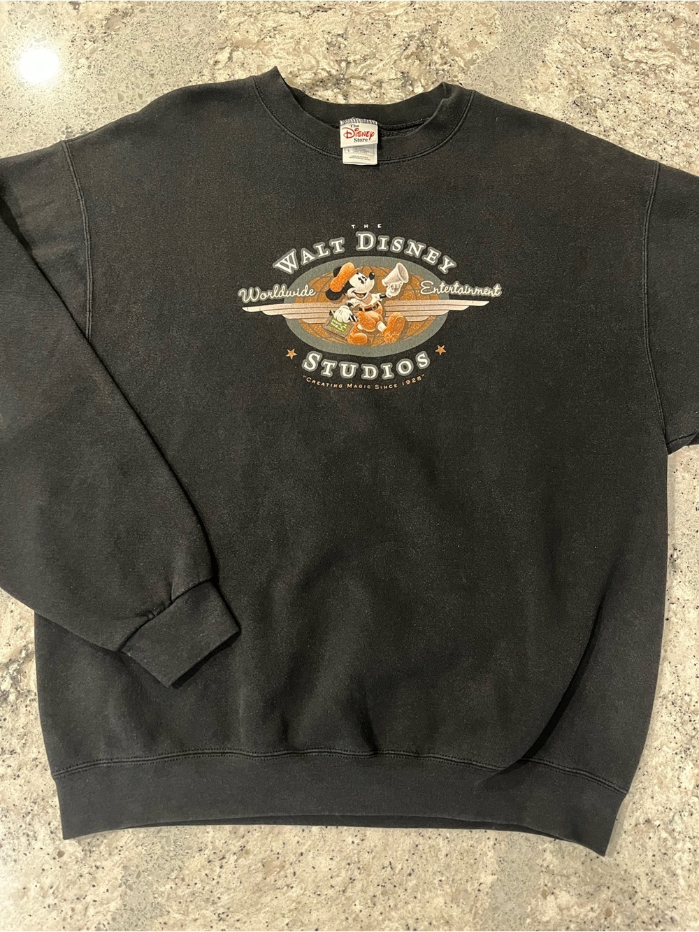Vintage 90s Black Walt Disney Studios Crewneck